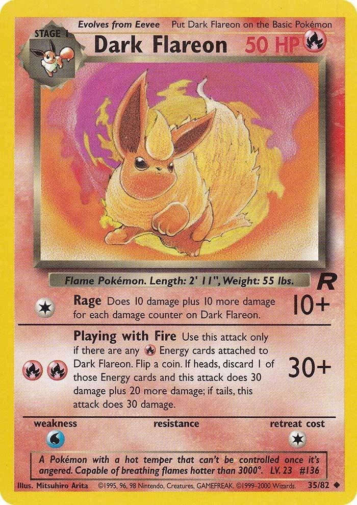 Dark Flareon (35/82) [Team Rocket Unlimited] - Dark Crystal Cards