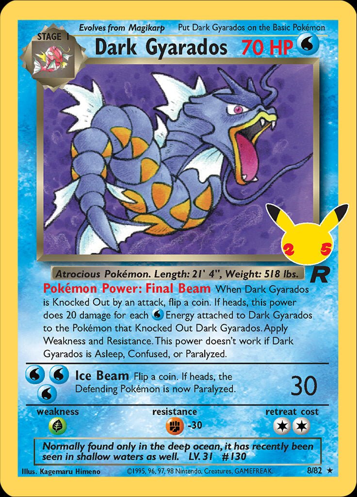 Dark Gyarados (8/82) [Celebrations: 25th Anniversary - Classic Collection] - Dark Crystal Cards