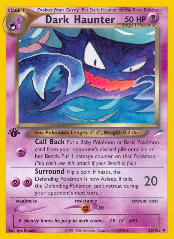 Dark Haunter (36/105) [Neo Destiny 1st Edition] - Dark Crystal Cards