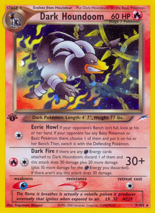 Dark Houndoom (7/105) [Neo Destiny 1st Edition] - Dark Crystal Cards