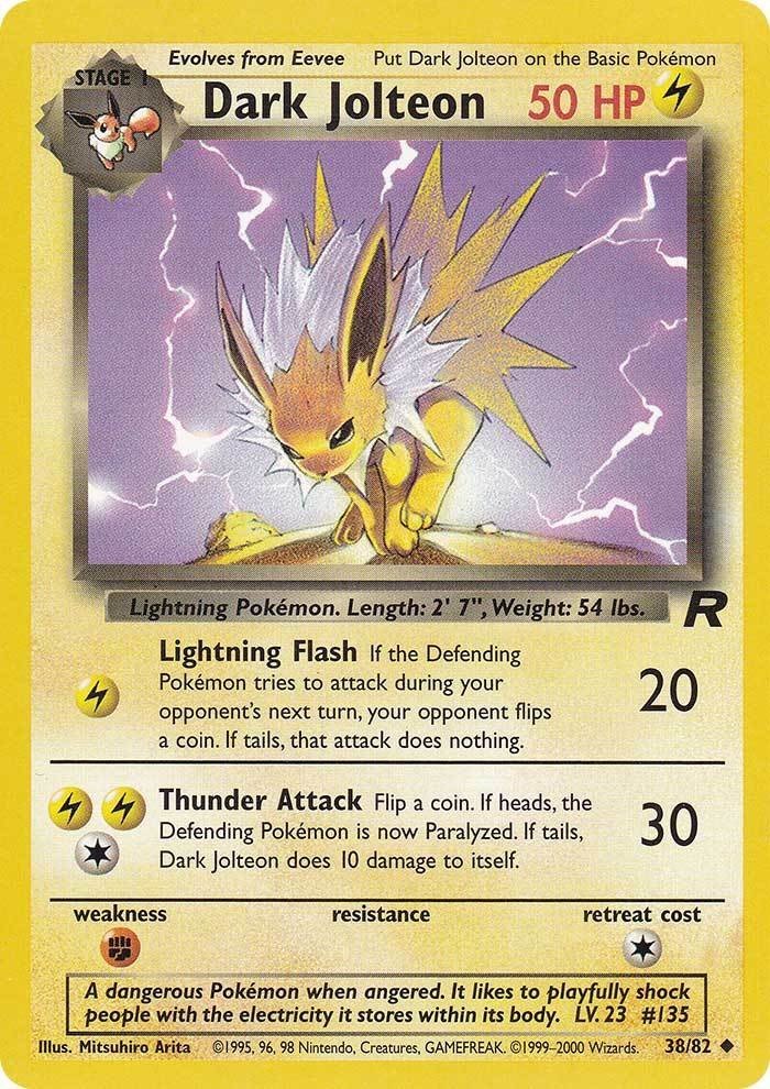 Dark Jolteon (38/82) [Team Rocket Unlimited] - Dark Crystal Cards