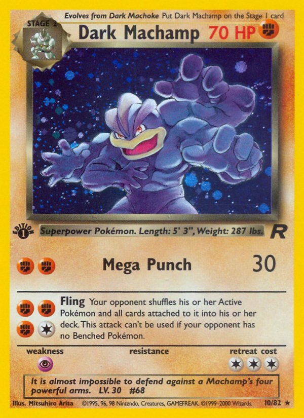 Dark Machamp (10/82) [Team Rocket 1st Edition] - Dark Crystal Cards