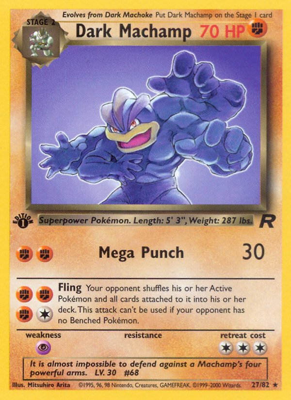 Dark Machamp (27/82) [Team Rocket 1st Edition] - Dark Crystal Cards