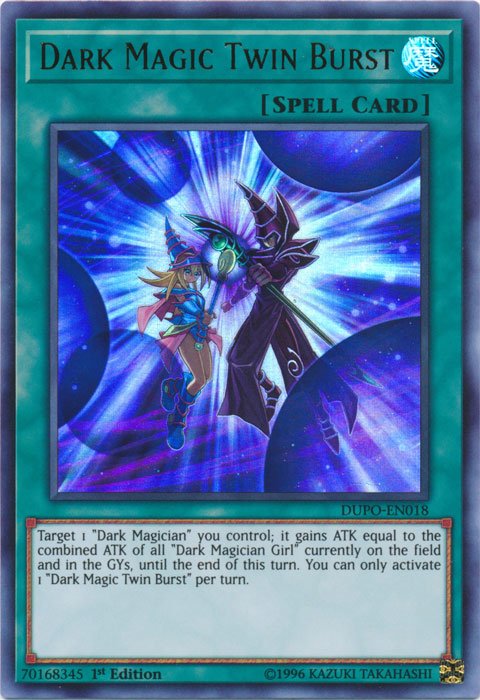 Dark Magic Twin Burst [DUPO - EN018] Ultra Rare - Dark Crystal Cards