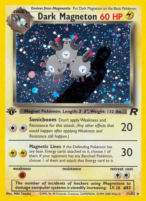 Dark Magneton (11/82) [Team Rocket 1st Edition] - Dark Crystal Cards