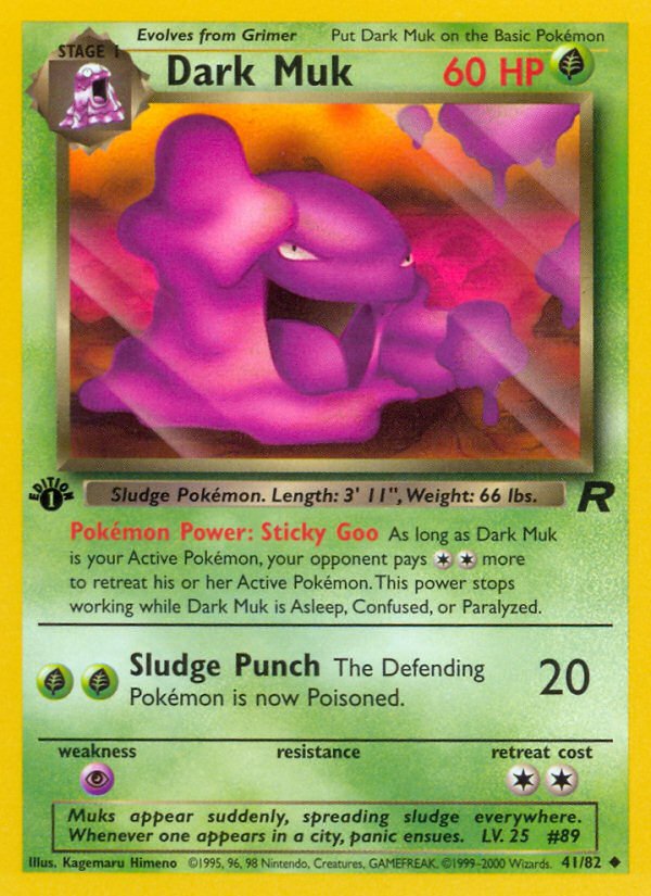 Dark Muk (41/82) [Team Rocket 1st Edition] - Dark Crystal Cards