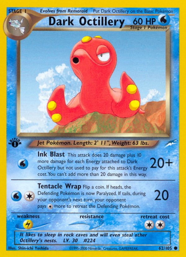 Dark Octillery (62/105) [Neo Destiny 1st Edition] - Dark Crystal Cards