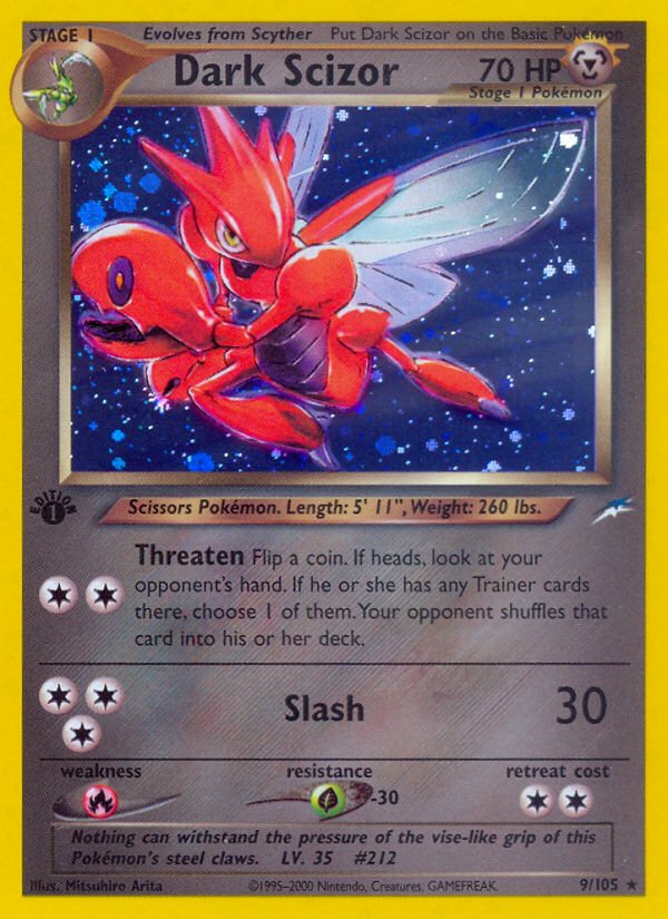 Dark Scizor (9/105) [Neo Destiny 1st Edition] - Dark Crystal Cards