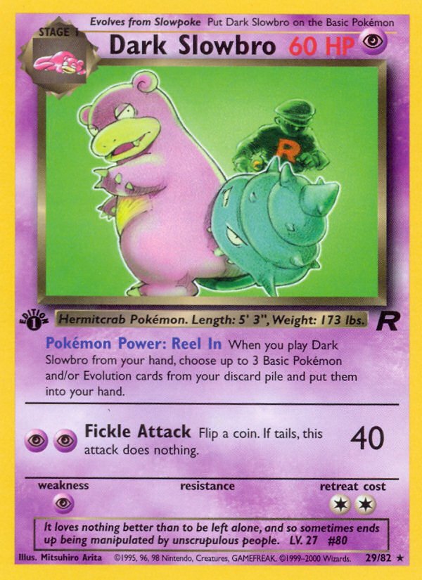 Dark Slowbro (29/82) [Team Rocket 1st Edition] - Dark Crystal Cards