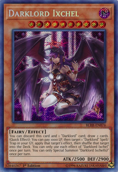 Darklord Ixchel [BLRR - EN076] Secret Rare - Dark Crystal Cards