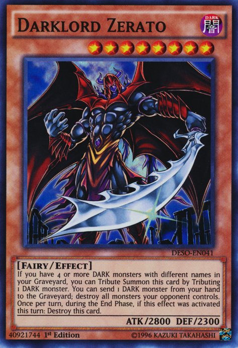 Darklord Zerato [DESO - EN041] Super Rare - Dark Crystal Cards