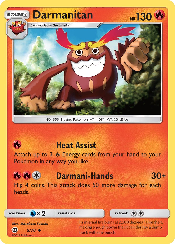 Darmanitan (9/70) [Sun & Moon: Dragon Majesty] - Dark Crystal Cards
