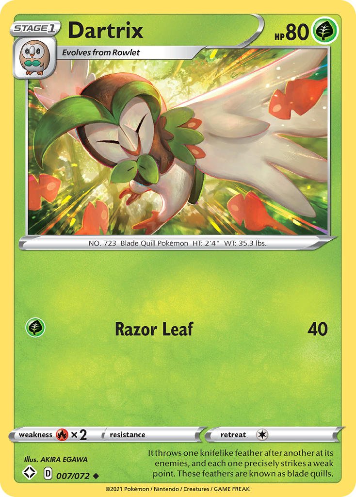 Dartrix (007/072) [Sword & Shield: Shining Fates] - Dark Crystal Cards
