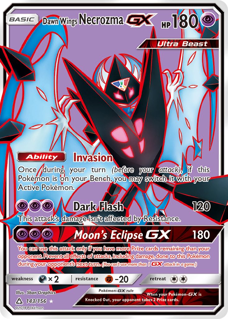 Dawn Wings Necrozma GX (143/156) [Sun & Moon: Ultra Prism] - Dark Crystal Cards