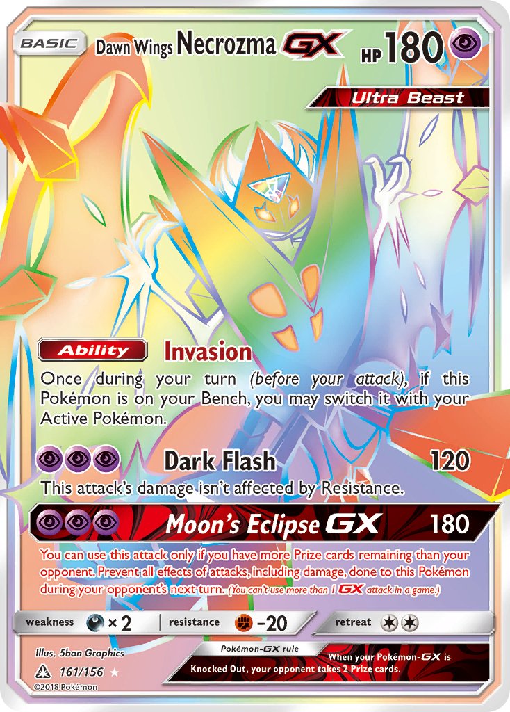 Dawn Wings Necrozma GX (161/156) [Sun & Moon: Ultra Prism] - Dark Crystal Cards