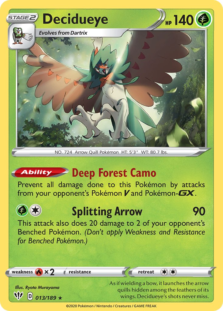 Decidueye (013/189) [Sword & Shield: Darkness Ablaze] - Dark Crystal Cards