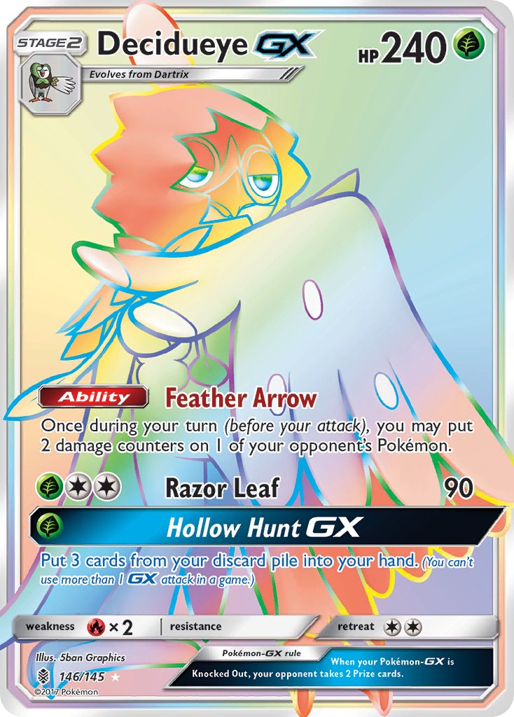 Decidueye GX (146/145) [Sun & Moon: Guardians Rising] - Dark Crystal Cards