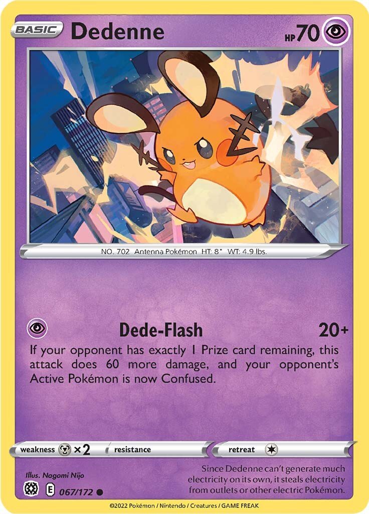 Dedenne (067/172) [Sword & Shield: Brilliant Stars] - Dark Crystal Cards