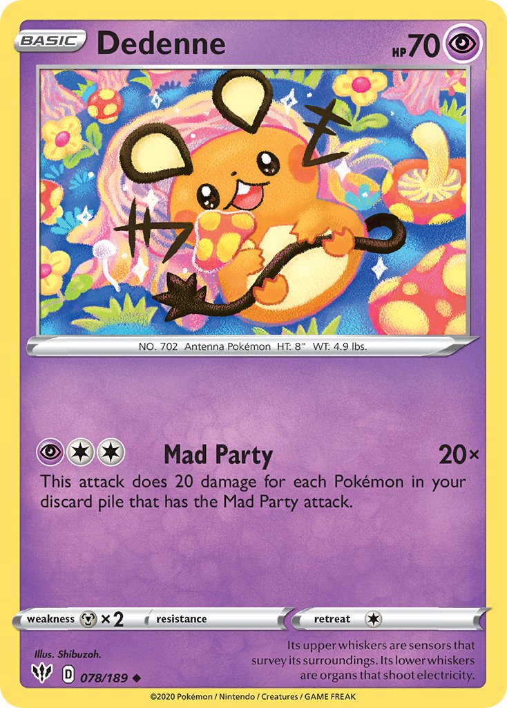 Dedenne (078/189) [Sword & Shield: Darkness Ablaze] - Dark Crystal Cards