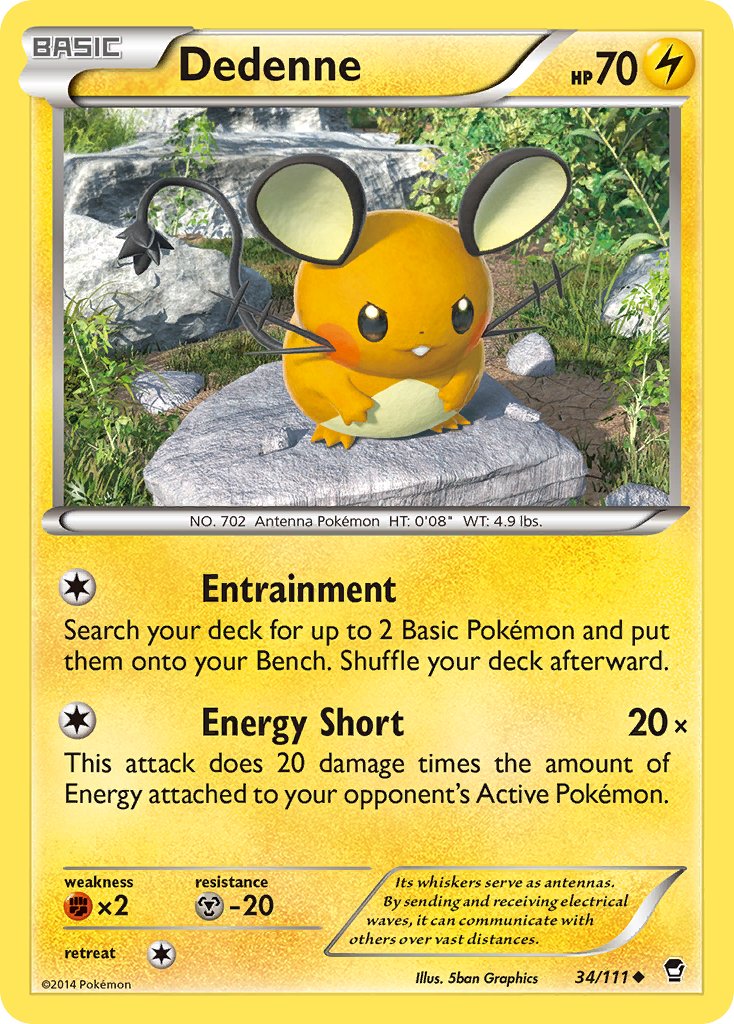 Dedenne (34/111) [XY: Furious Fists] - Dark Crystal Cards
