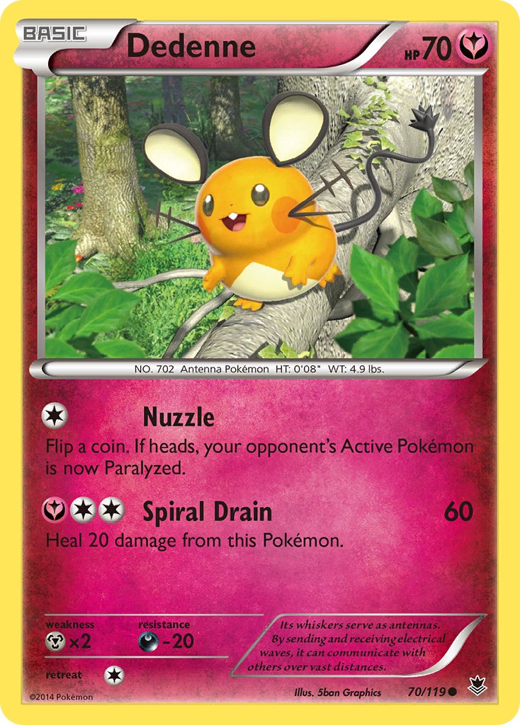 Dedenne (70/119) [XY: Phantom Forces] - Dark Crystal Cards