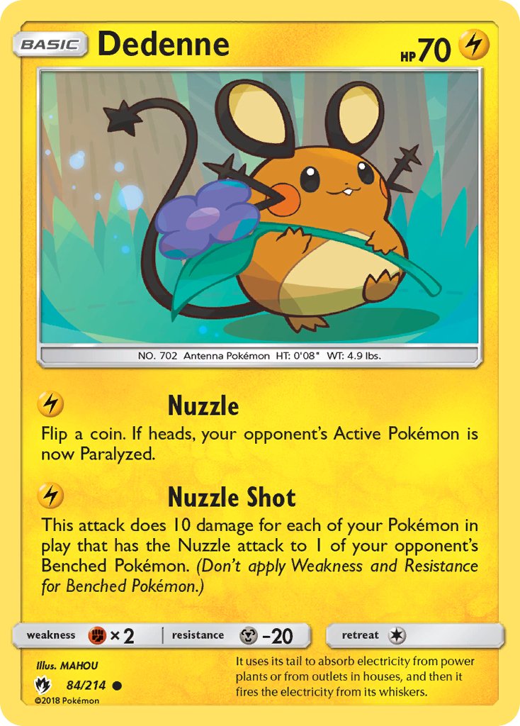 Dedenne (84/214) [Sun & Moon: Lost Thunder] - Dark Crystal Cards