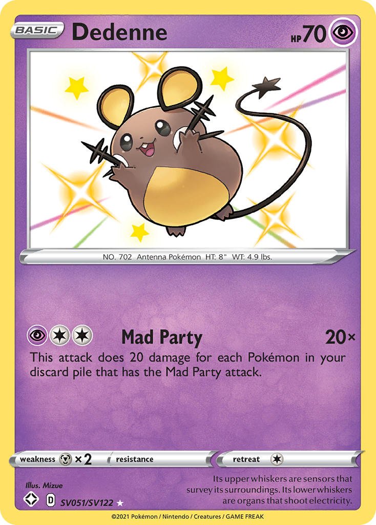 Dedenne (SV051/SV122) [Sword & Shield: Shining Fates] - Dark Crystal Cards
