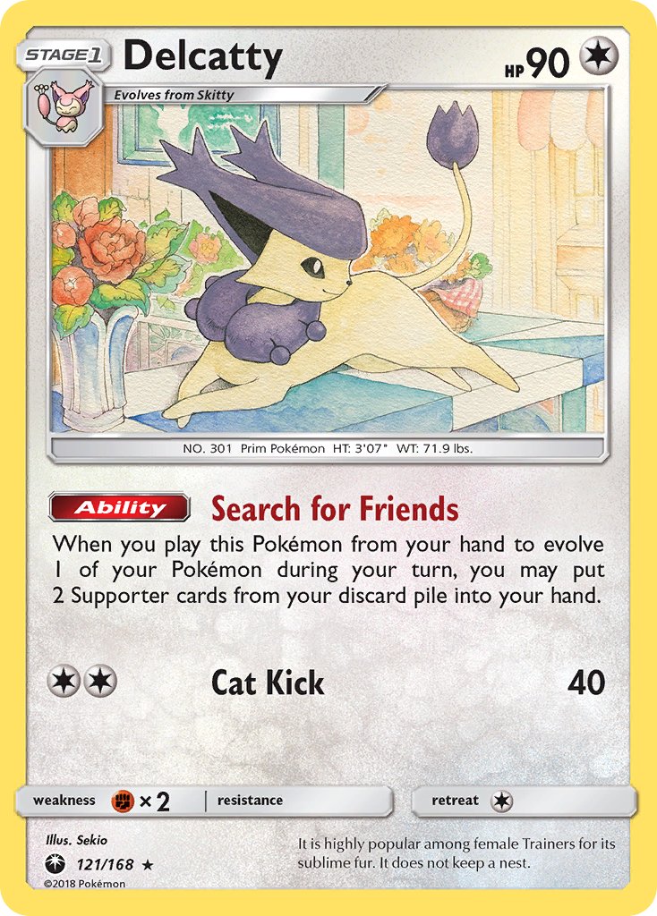 Delcatty (121/168) [Sun & Moon: Celestial Storm] - Dark Crystal Cards