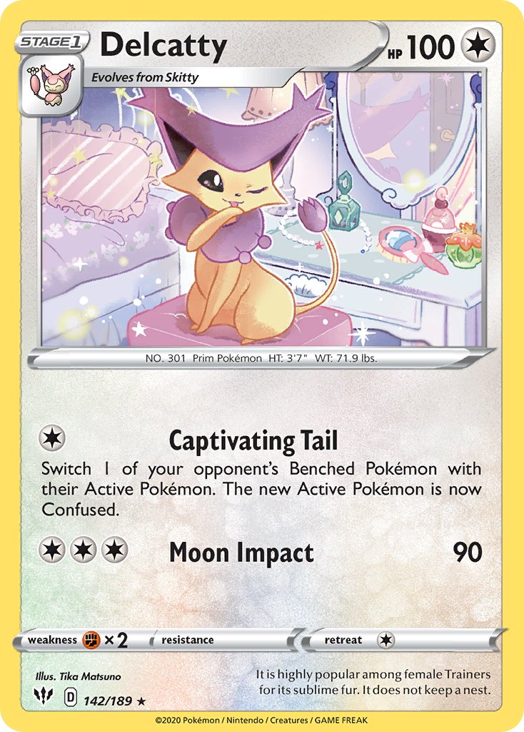 Delcatty (142/189) [Sword & Shield: Darkness Ablaze] - Dark Crystal Cards
