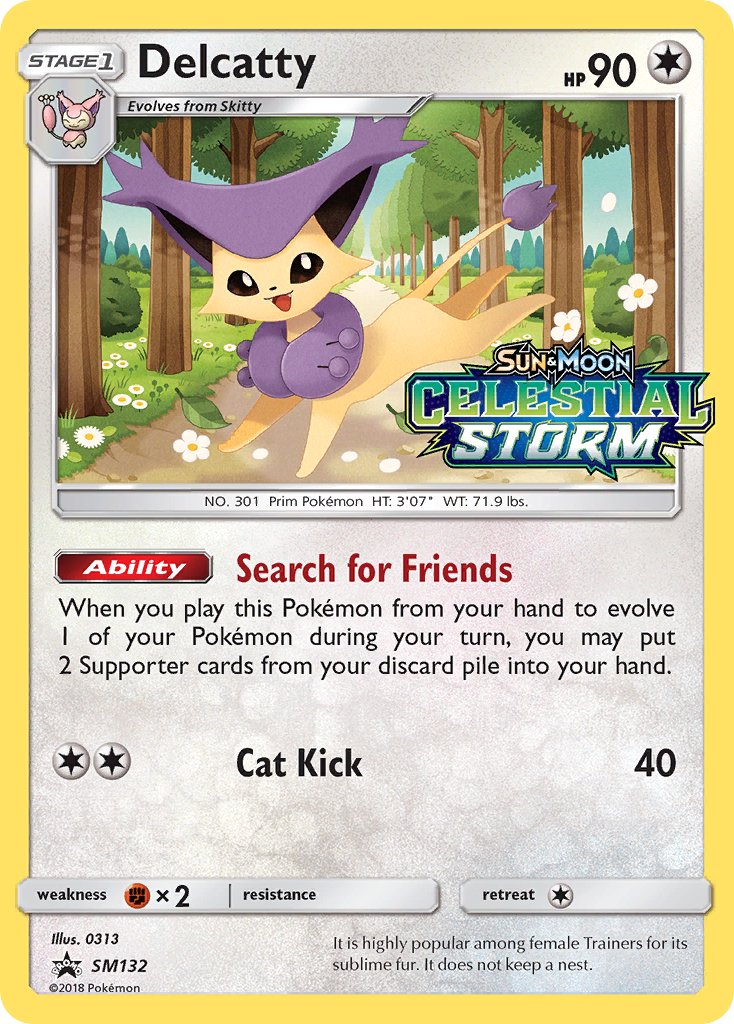 Delcatty (SM132) [Sun & Moon: Black Star Promos] - Dark Crystal Cards