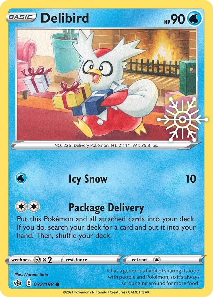 Delibird (032/198) (Holiday Calendar) [Sword & Shield: Chilling Reign] - Dark Crystal Cards