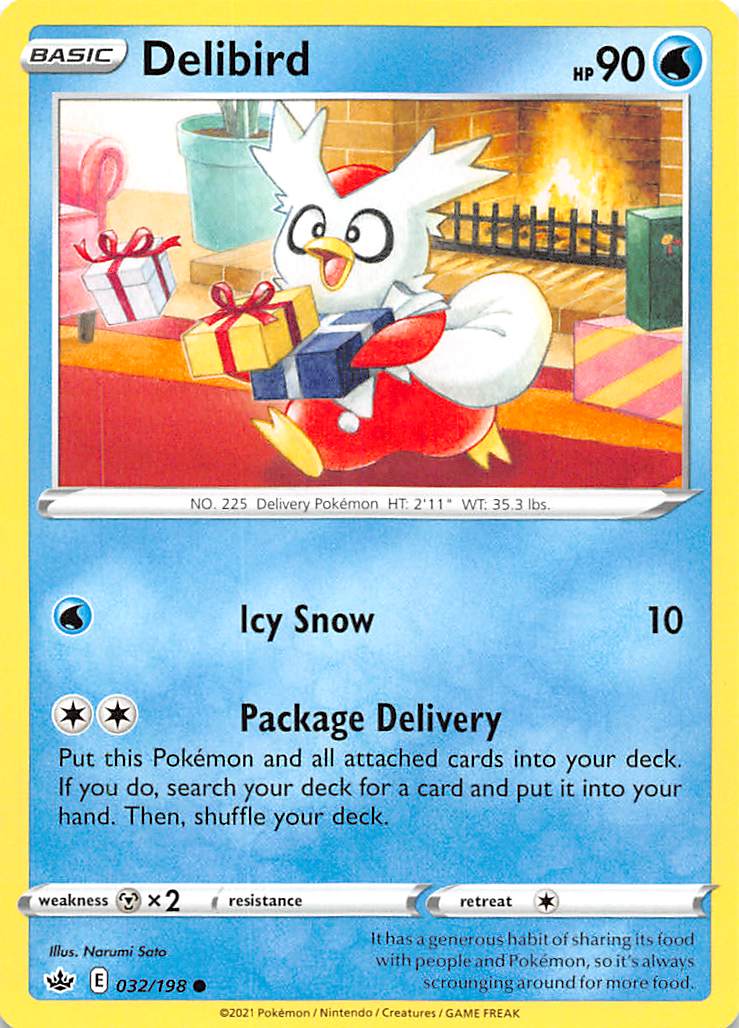 Delibird (032/198) [Sword & Shield: Chilling Reign] - Dark Crystal Cards