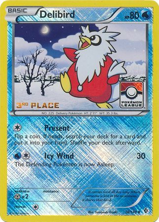 Delibird (38/149) (League Promo 3rd Place) [Black & White: Boundaries Crossed] - Dark Crystal Cards
