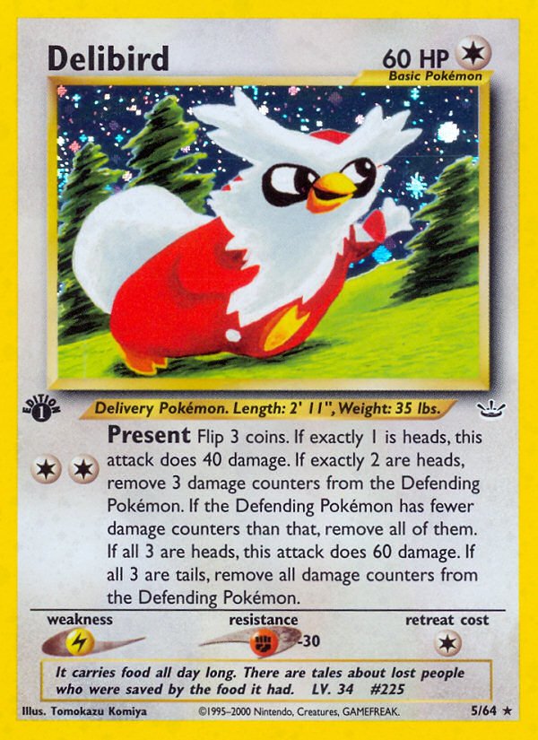 Delibird (5/64) [Neo Revelation 1st Edition] - Dark Crystal Cards