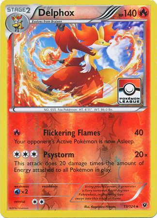Delphox (13/124) (League Promo) [XY: Fates Collide] - Dark Crystal Cards