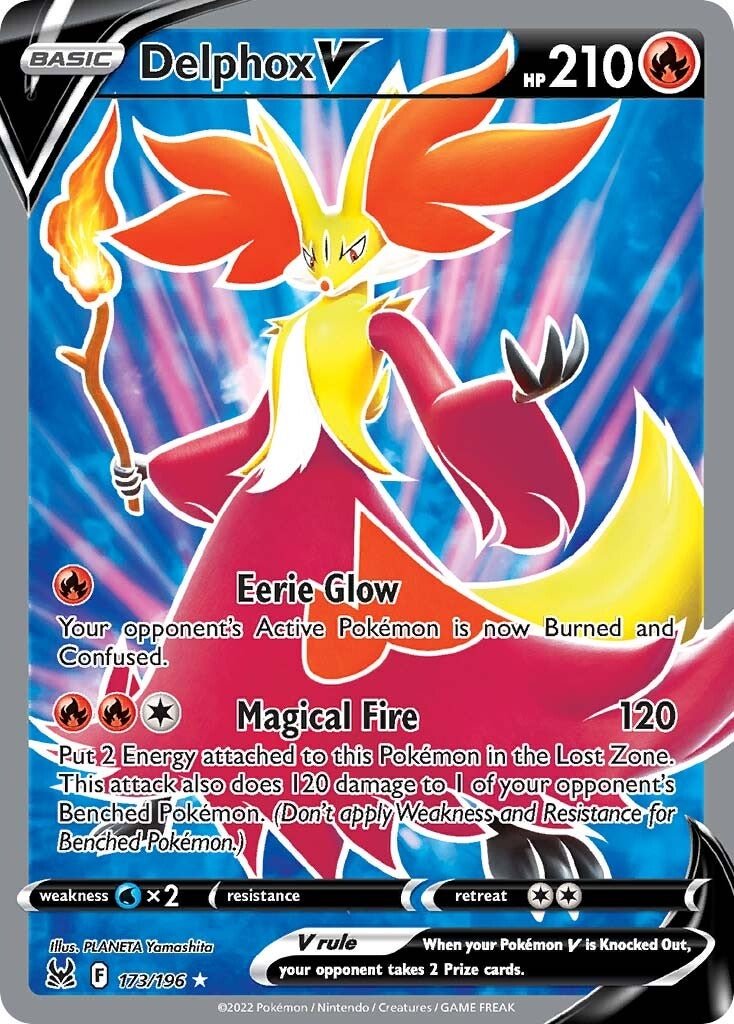 Delphox V (173/196) [Sword & Shield: Lost Origin] - Dark Crystal Cards