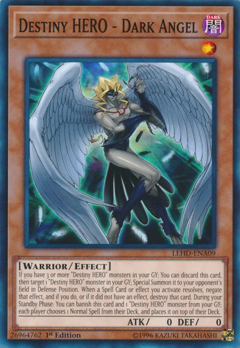 Destiny HERO - Dark Angel [LEHD - ENA09] Common - Dark Crystal Cards