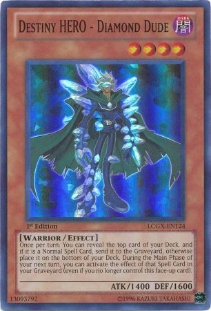 Destiny HERO - Diamond Dude [LCGX - EN124] Super Rare - Dark Crystal Cards