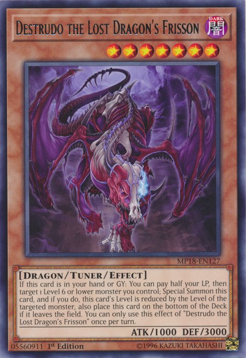 Destrudo the Lost Dragon's Frisson [MP18 - EN127] Rare - Dark Crystal Cards