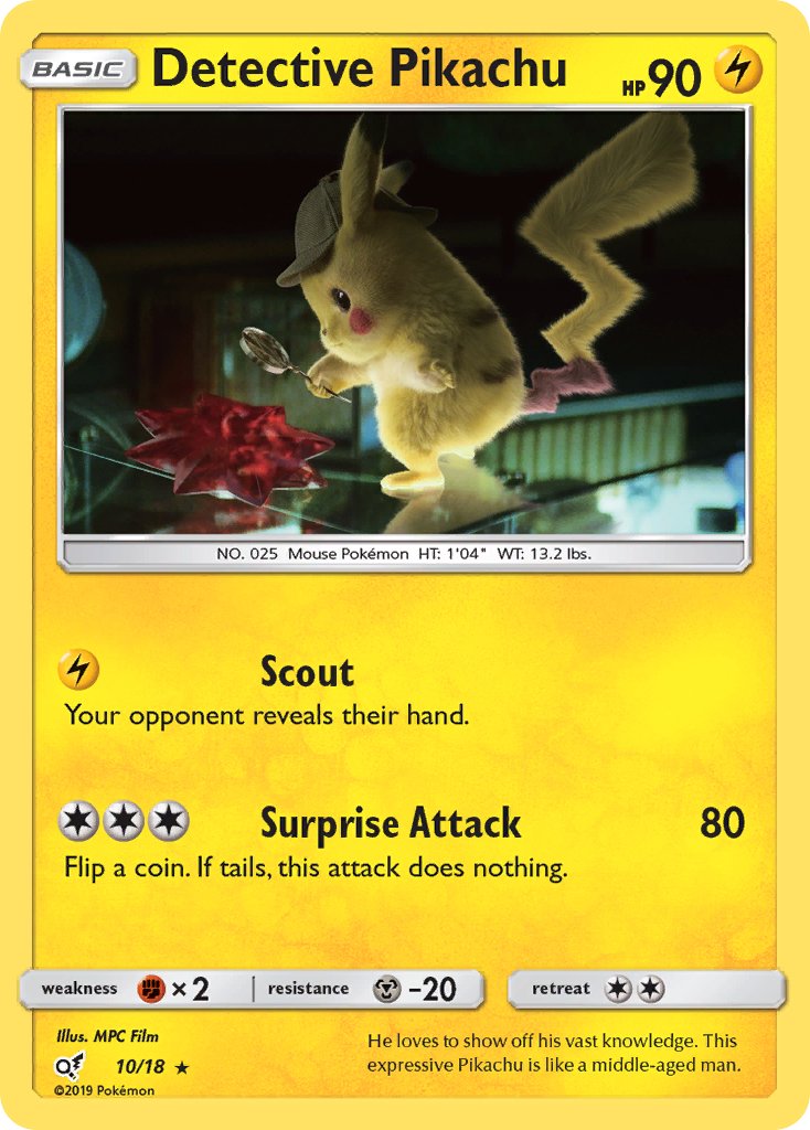 Detective Pikachu (10/18) [Sun & Moon: Detective Pikachu] - Dark Crystal Cards