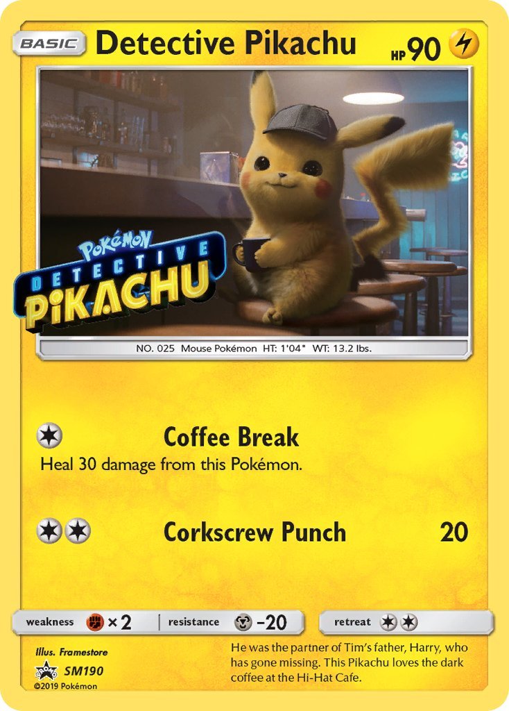 Detective Pikachu (SM190) (Stamped) [Sun & Moon: Black Star Promos] - Dark Crystal Cards