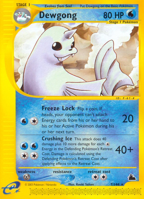 Dewgong (7/144) [Skyridge] - Dark Crystal Cards