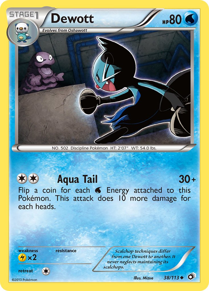 Dewott (38/113) [Black & White: Legendary Treasures] - Dark Crystal Cards