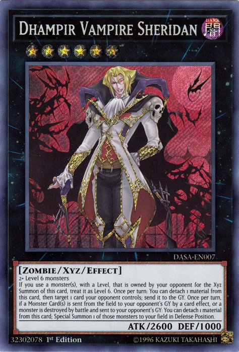 Dhampir Vampire Sheridan [DASA - EN007] Secret Rare - Dark Crystal Cards