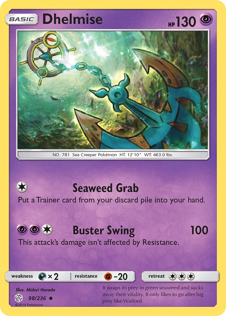 Dhelmise (98/236) [Sun & Moon: Cosmic Eclipse] - Dark Crystal Cards