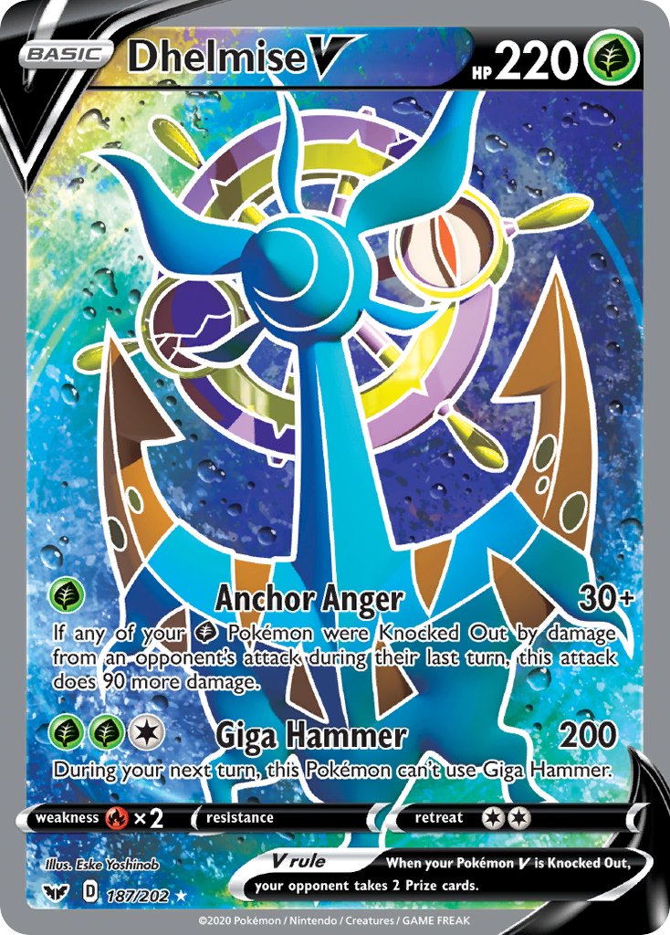 Dhelmise V (187/202) [Sword & Shield: Base Set] - Dark Crystal Cards