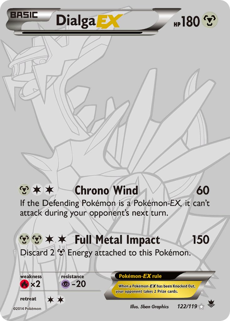 Dialga EX (122/119) [XY: Phantom Forces] - Dark Crystal Cards