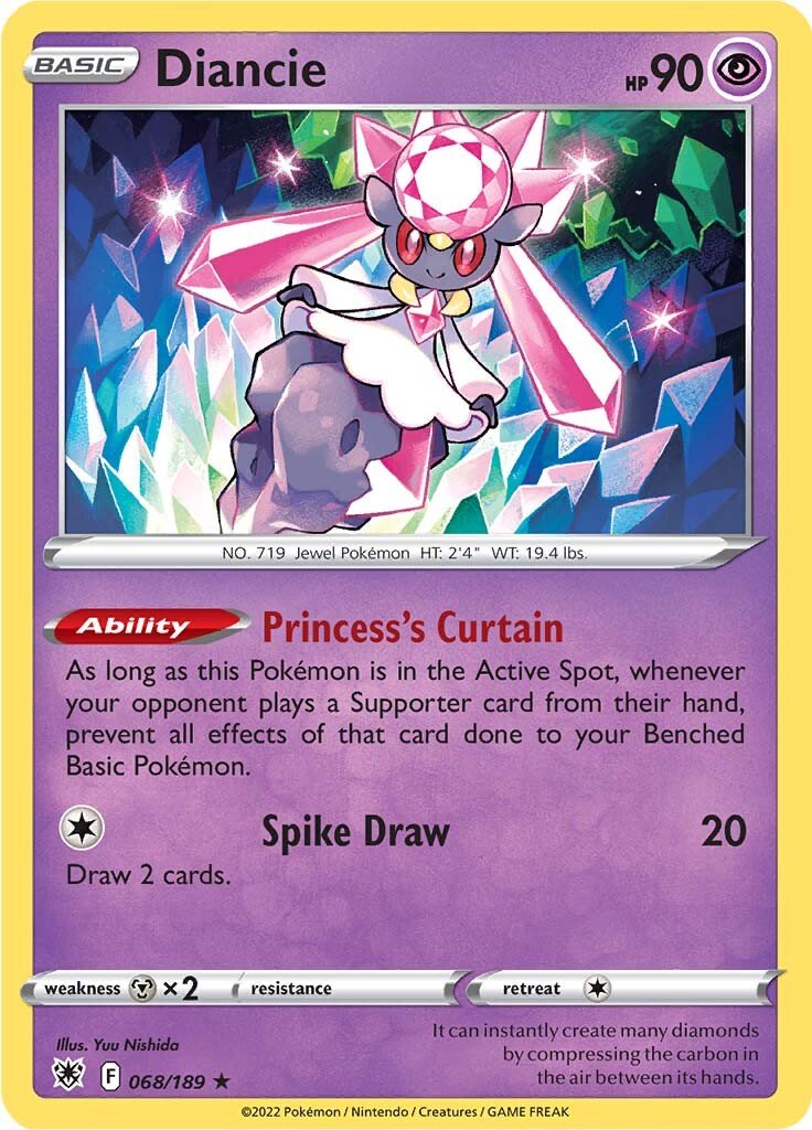 Diancie (068/189) [Sword & Shield: Astral Radiance] - Dark Crystal Cards