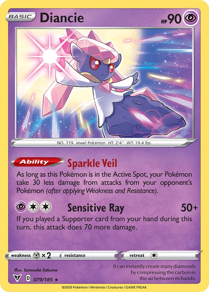 Diancie (079/185) [Sword & Shield: Vivid Voltage] - Dark Crystal Cards
