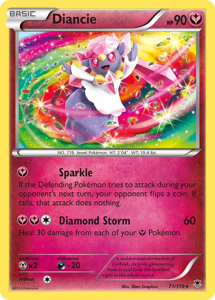 Diancie (71/119) [XY: Phantom Forces] - Dark Crystal Cards
